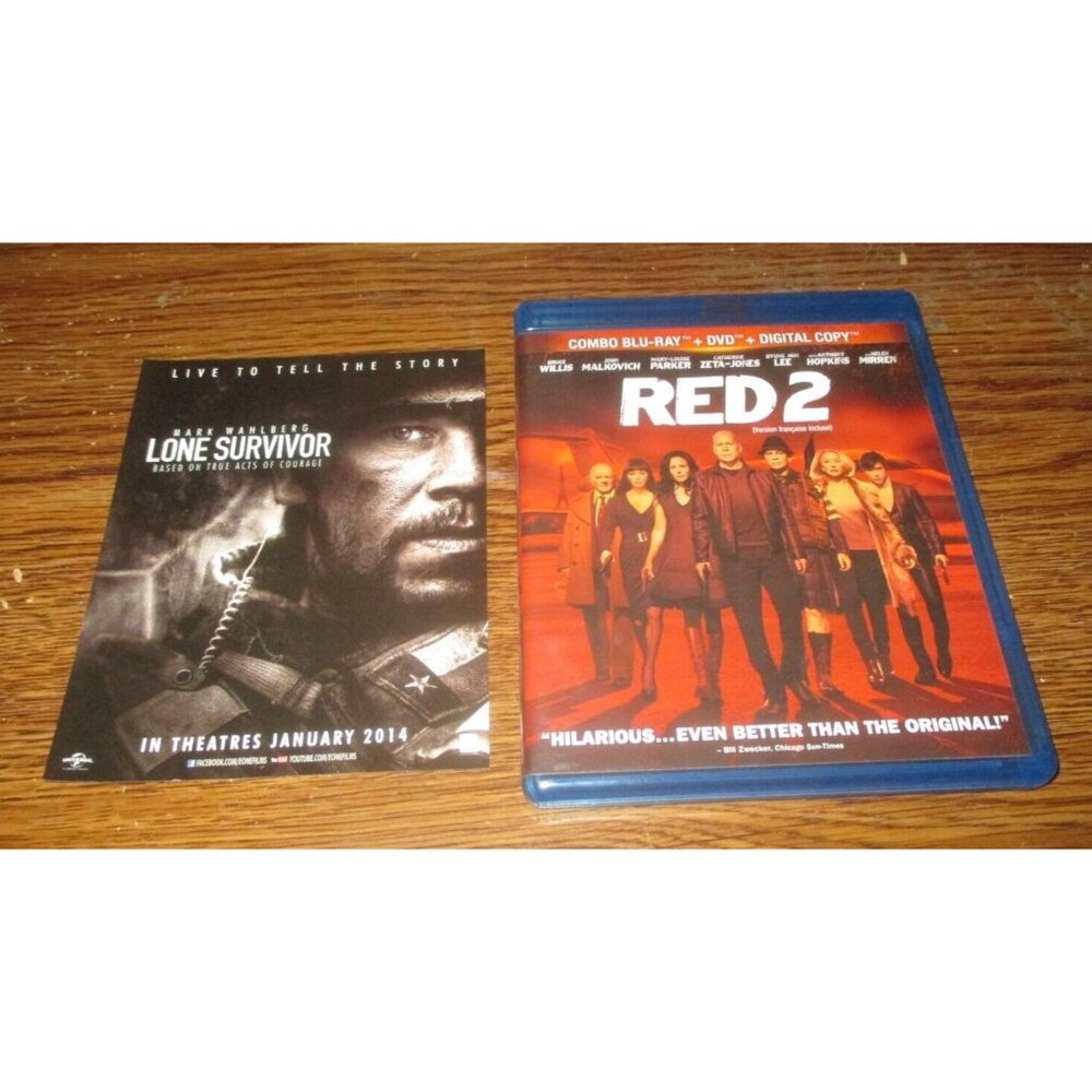 Red 2 (Blu-ray/DVD, 2013, 2-Disc Set, Canadian)